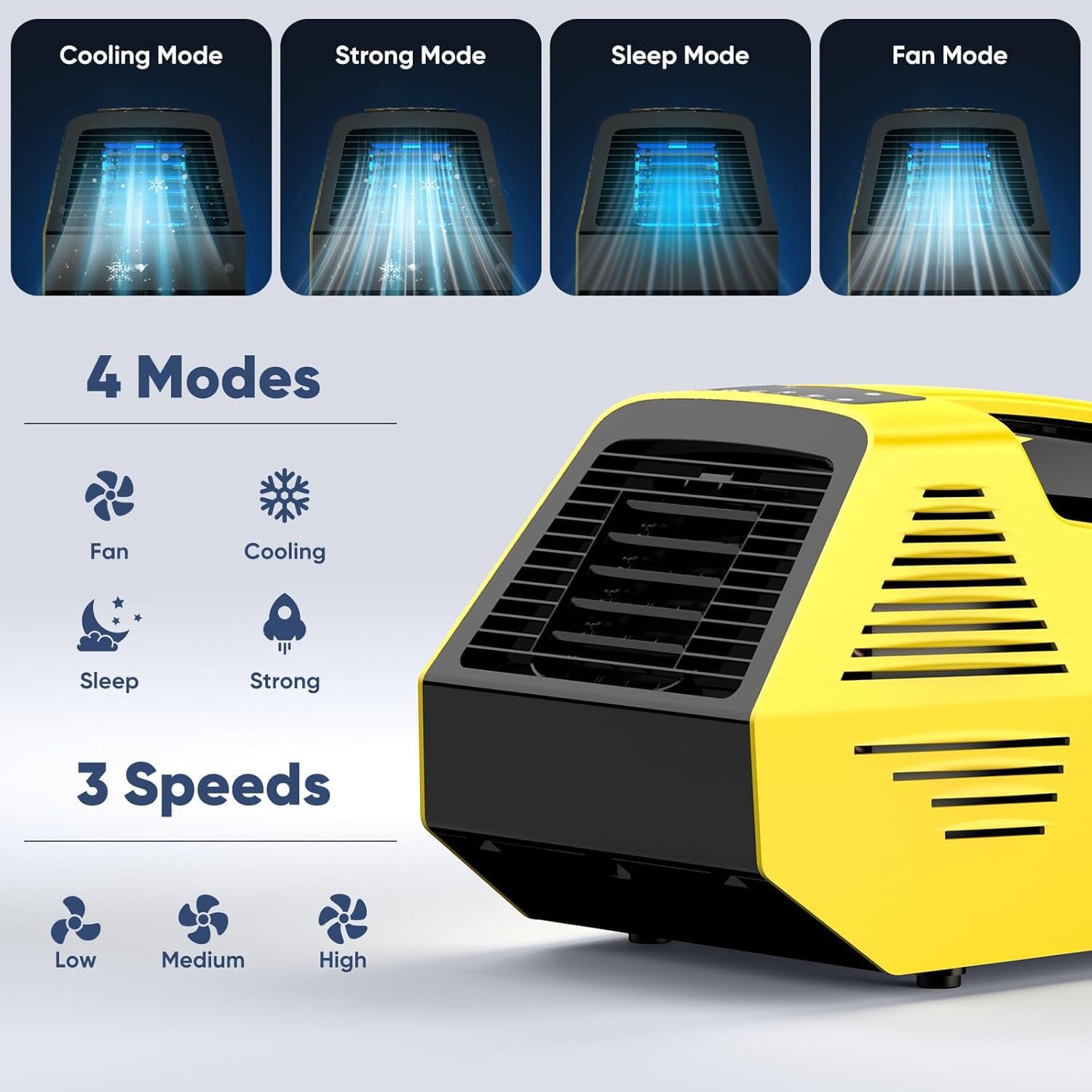 Portable Air Conditioner for Camping, 14Lbs Tent Air Conditioner,Quiet Operation and 240W Low Power Consumption Portable Ac for RV, Car