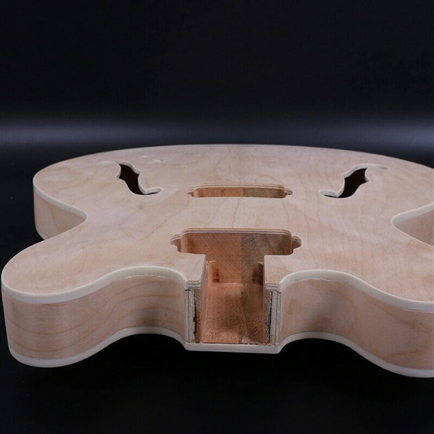DIY Electric Guitar Kit Unfinished Electric Guitar 1set Guitar Kit Maple Guitar Neck and Guitar Body DIY Hollow Electric Guitar