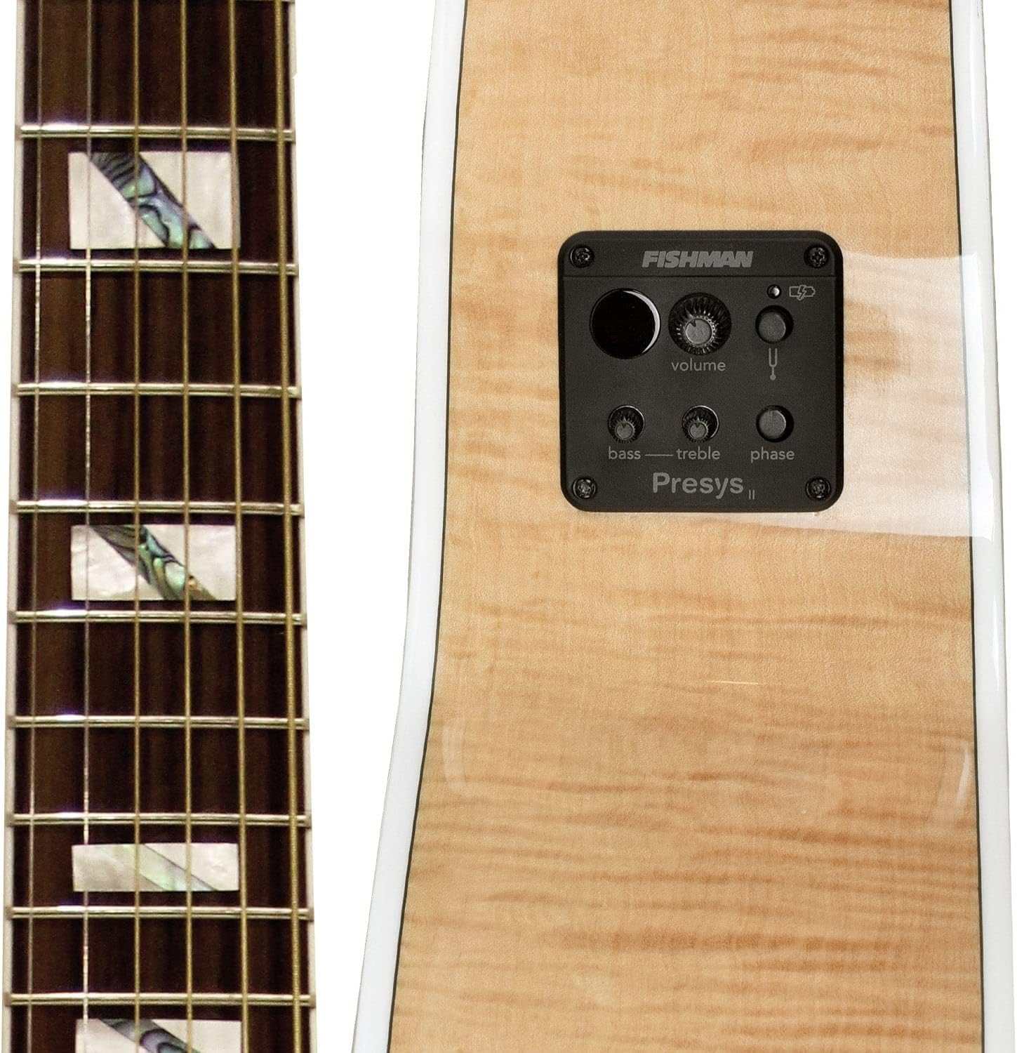 Sawtooth Maple Series Left-Handed Acoustic-Electric Cutaway Jumbo Guitar with Hard Case and Pick Sampler