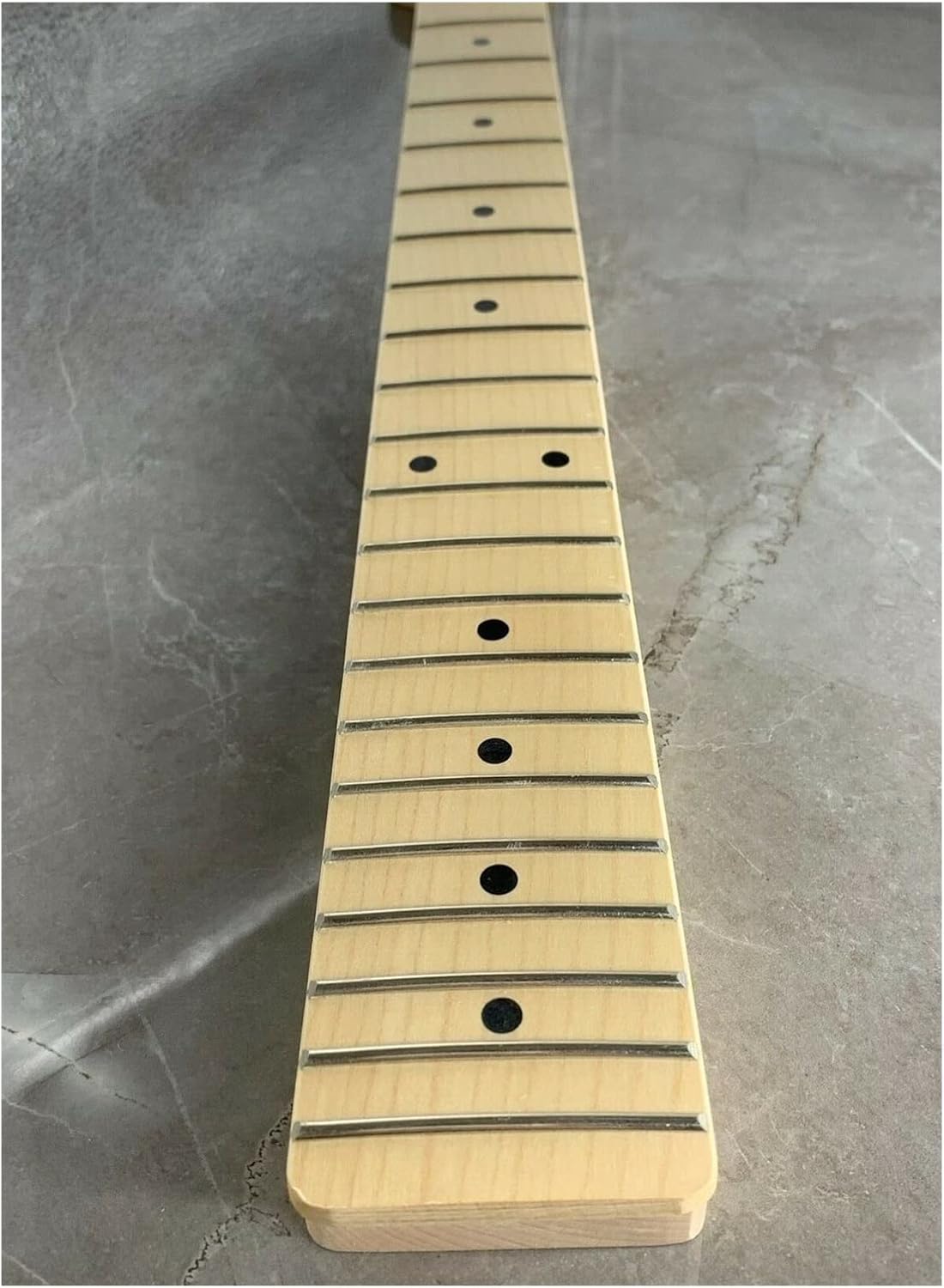 ZUZU Neck Maple for Electric Guitar Fretboard with 22 Frets Unfinished Guitar Neck