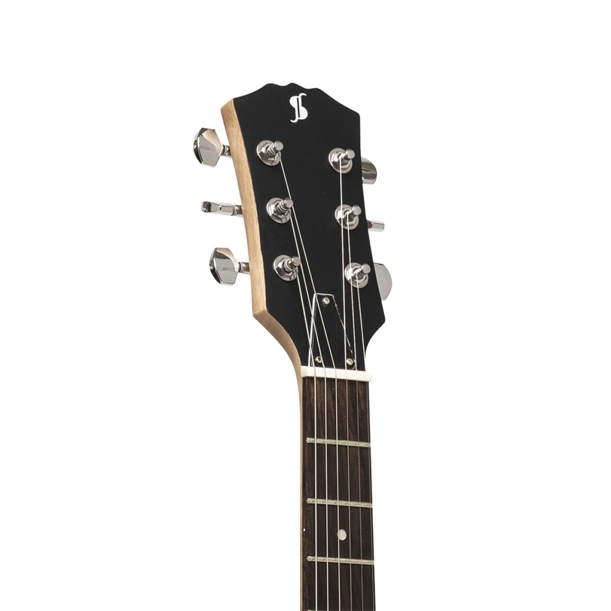 Stagg SEL-HB90 BLK Standard Series Electric Guitar l Solid Mahogany Body l Flat Top l Black Finish