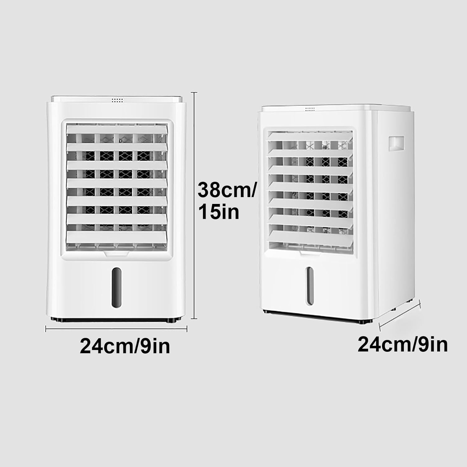 Portable Small Swamp Cooler, Evaporative Air Cooler with Remote 1Gal Larger Water Tank, 3 Speeds & 3 Models, 60°Oscillation, 4H Timer, Windowless Air Conditioner for Bedroom