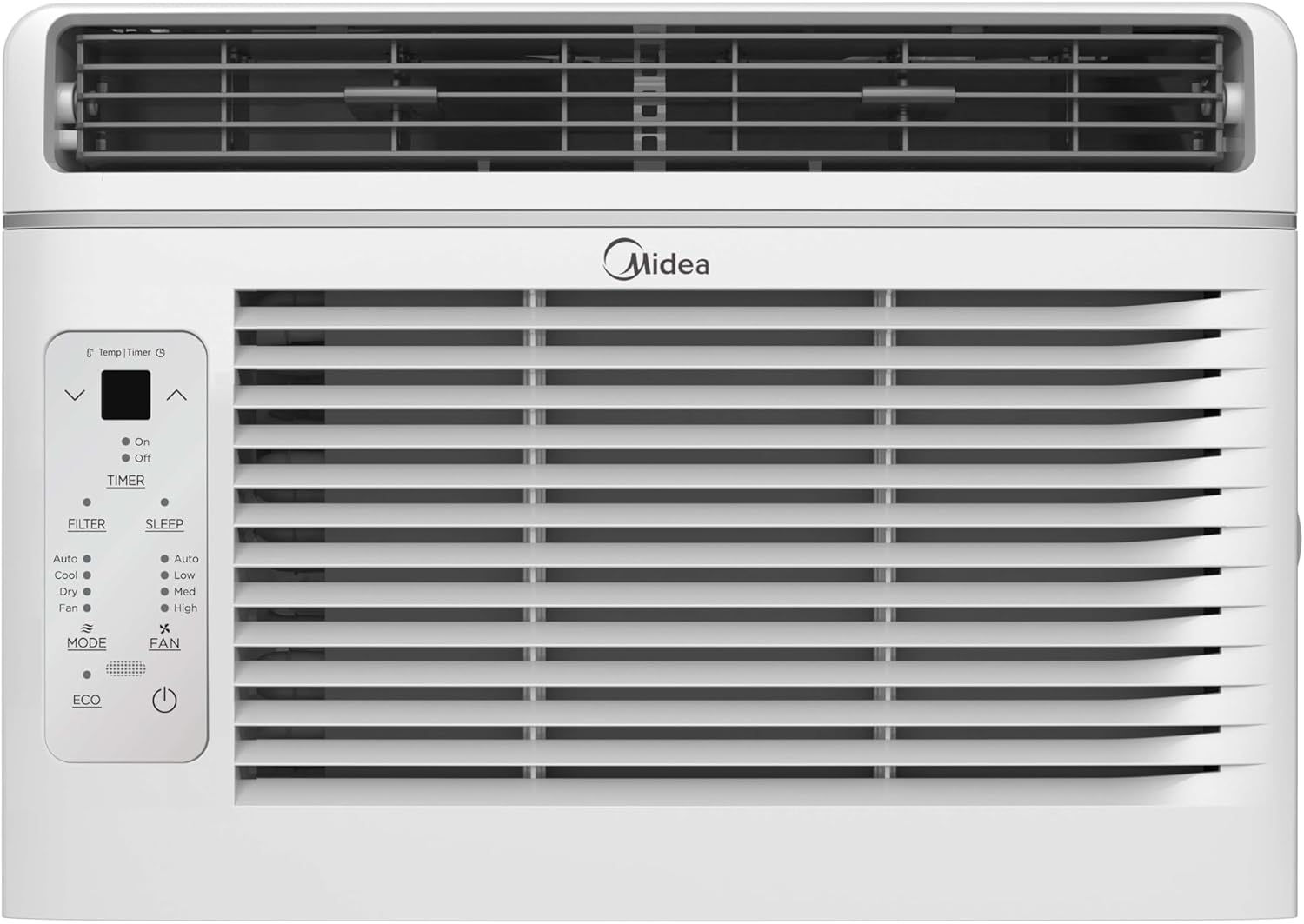 Midea 6,000 BTU Window Air Conditioner with Remote Control, Cools up to 250 sq. ft., 3-In-1 technology: air conditioner, dehumidifier, and fan modes MAW06R1YWT-S