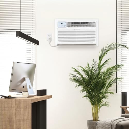 Keystone 10,000 BTU Through the Wall Air Conditioner and Dehumidifier, 230V, Through the Wall AC Unit for Bedroom, Bathroom, Nursery, Small-Medium Sized Rooms up to 450 Sq.Ft., Quiet, High Efficiency
