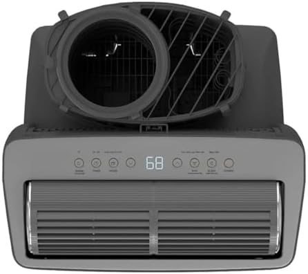 Midea DUO 10,000 BTU SACC Smart Inverter Portable Air Conditioner, Portable 4-wheel design, 42 dB, DUO hose design - Grey MAP12S1TGR-S (Renewed)