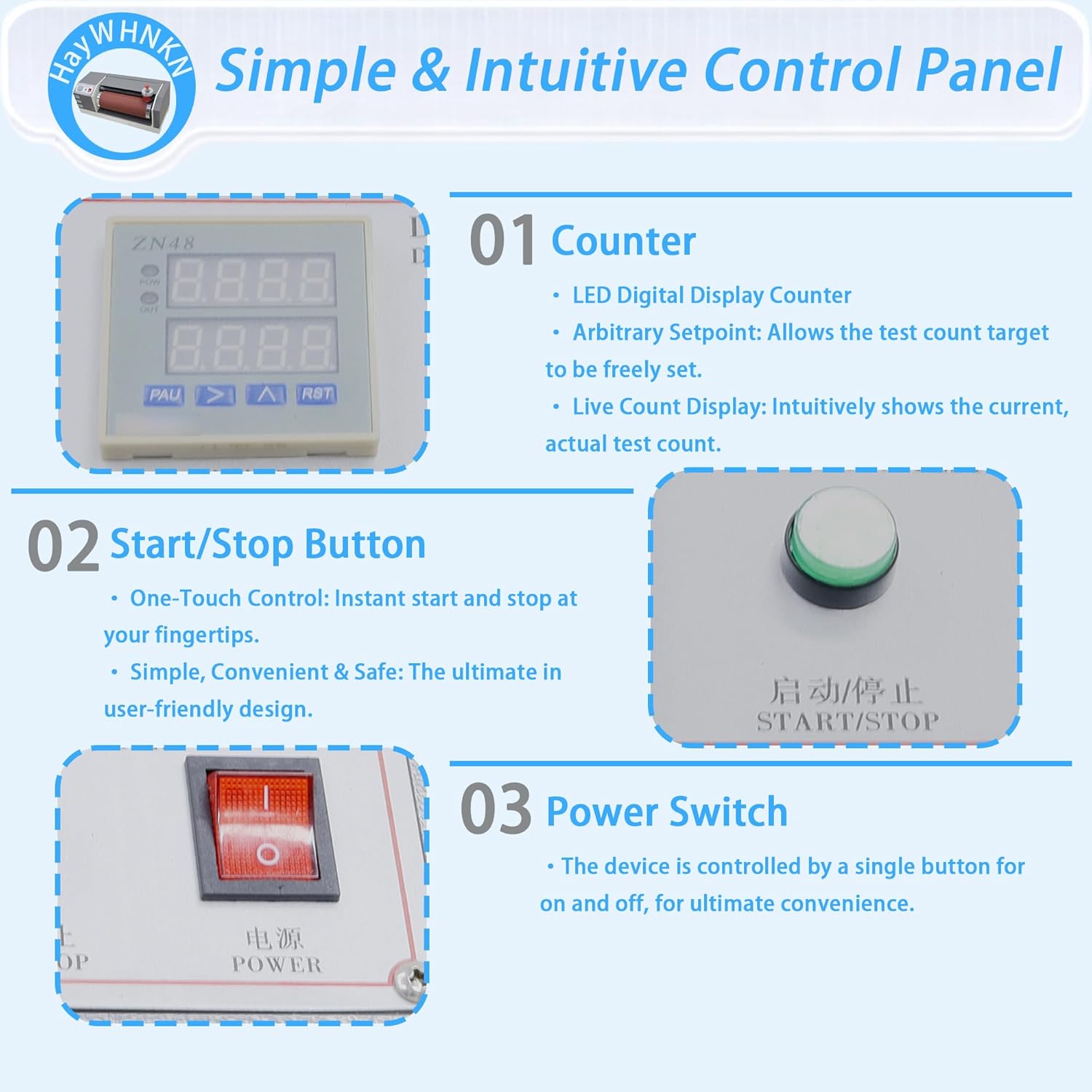 Automatic Abrasion Tester Machine, 220V 200W Rubber & Tire Drum Wear Test Equipment with 2.5N/5N Load, for Testing Wear Resistance of Leather, Rubber, Conveyor Belt, Shoe Sole, Plastics