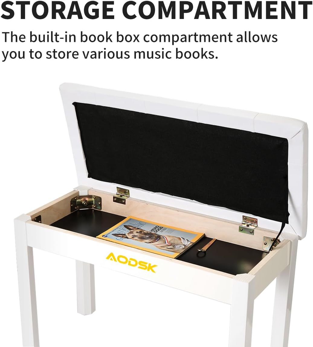 AODSK Beginner Digital Piano 88 Key Keyboard+AODSK Wooden Duet Piano Bench