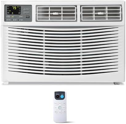 8,000 Btu Window Air Conditioner with Cooling & Dehumidifier, Cools Up to 350 Sq. Ft., 3 Fan Speed, Remote Control, Window Mounted Room Ac Window Unit with Remote, Energy Star Rated