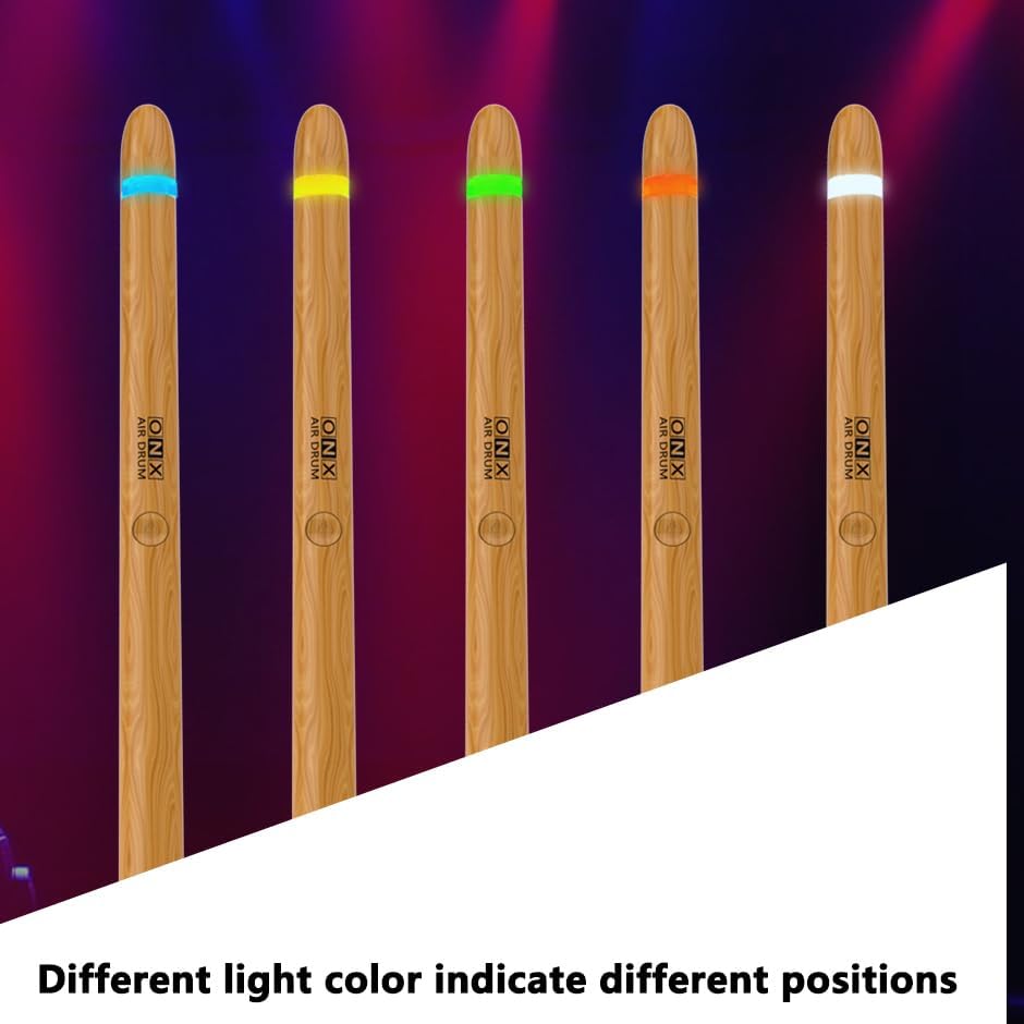 Electric Drumsticks Air Drum Sticks 4rd Gen., Virtual Air Drum with Drumsticks, Pedals, Bluetooth and 8 Sounds, Electronic Drum Set for Adults, Kids, Gift