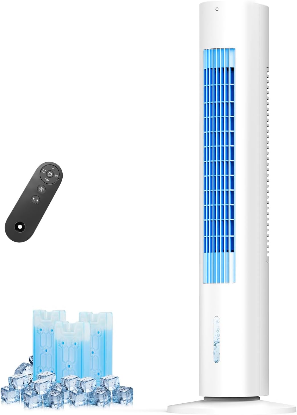 Portable Air Conditioners Windowless, 2025 Upgraded Cooling System, 35 Inch Evaporative Air Cooler w/3 Speeds