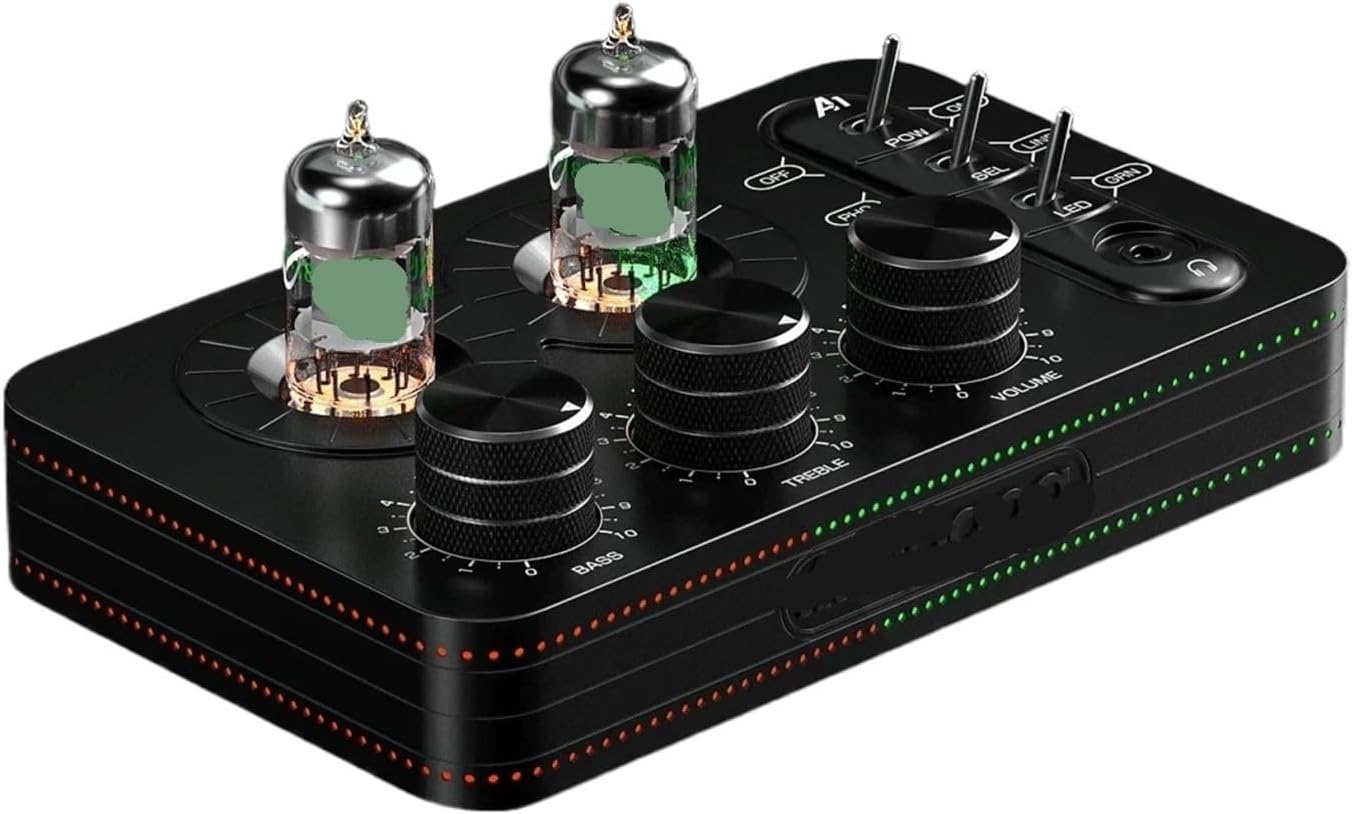 A1 HiFi GE5654 Vacuum Tube Phono Preamplifier for Turntable Stereo Tube Audio Preamp Headphone Amplifier with Tone Control