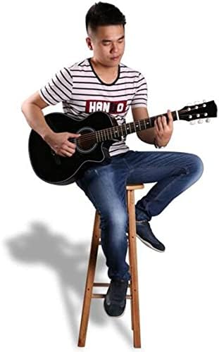 Full Size Guitar Acoustic Guitar Classical Guitar Student Practice Outdoor Carrying Sound Sweet Metal String Basswood Beginner Acoustic Guitar Starter Package Student G (Beige Long)