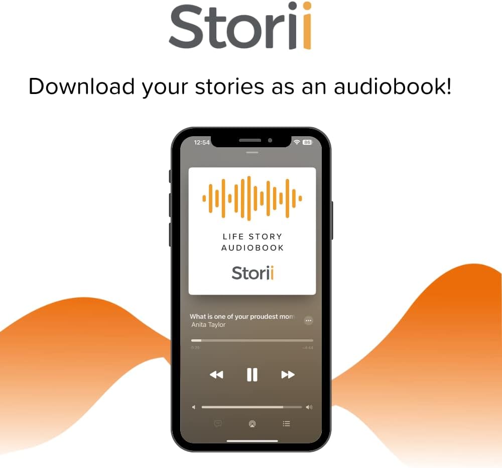 Storii - Record Your Memoir: Gift Box - 12 Months of Life Story Phone Service - Automatic Transcription - Guided Voice Journal and Memory Keepsake - Unique Mothers Day | Fathers Day