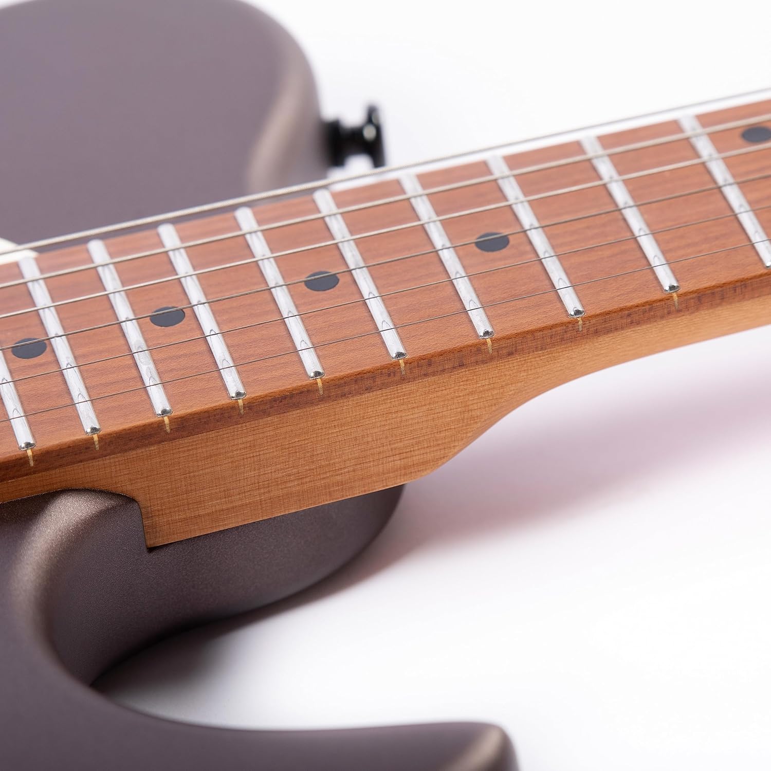 Solid Electric Guitar GTLM-4 Metallic Finish Poplar Body Maple Neck Maple Fretboard(GTTL-02-coffee color)