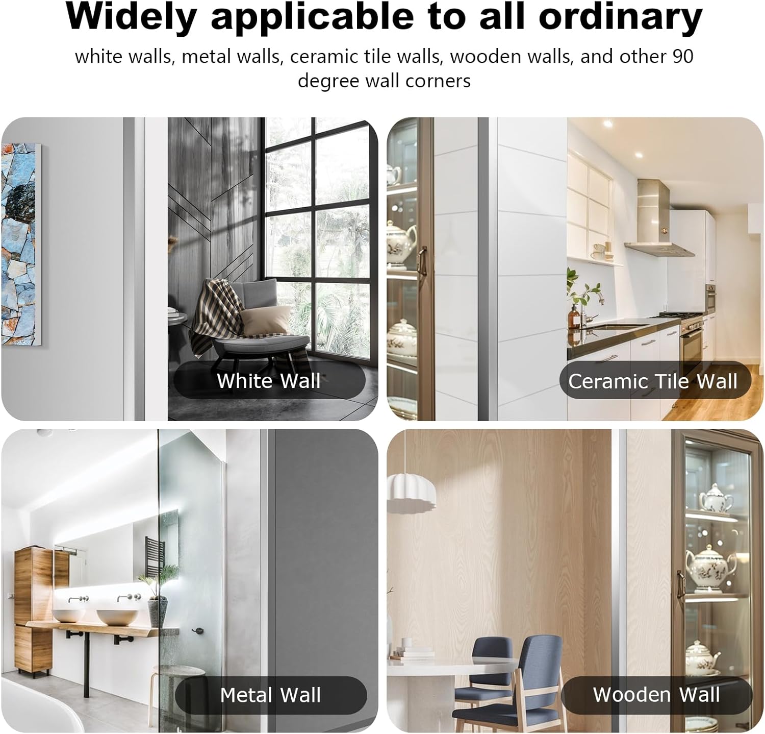 Aluminium Alloy Metal Corner Guards 12Pcs Wall Corner Protector 2