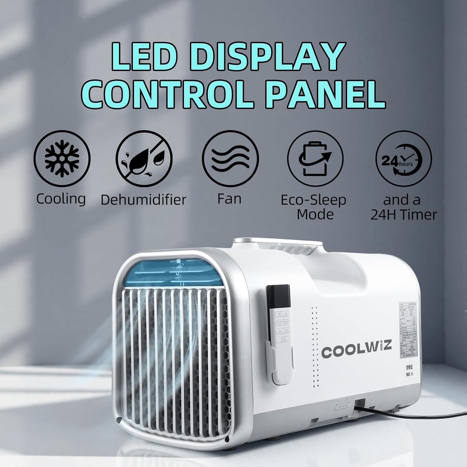 Portable Camping Air Conditioner with Smart Panel,High-Efficiency Portable AC Unit 4500BTU,Outdoor Camping ac for Tents, Cars, Trucks, Parties, Fishing,RV Van Life and Home Use