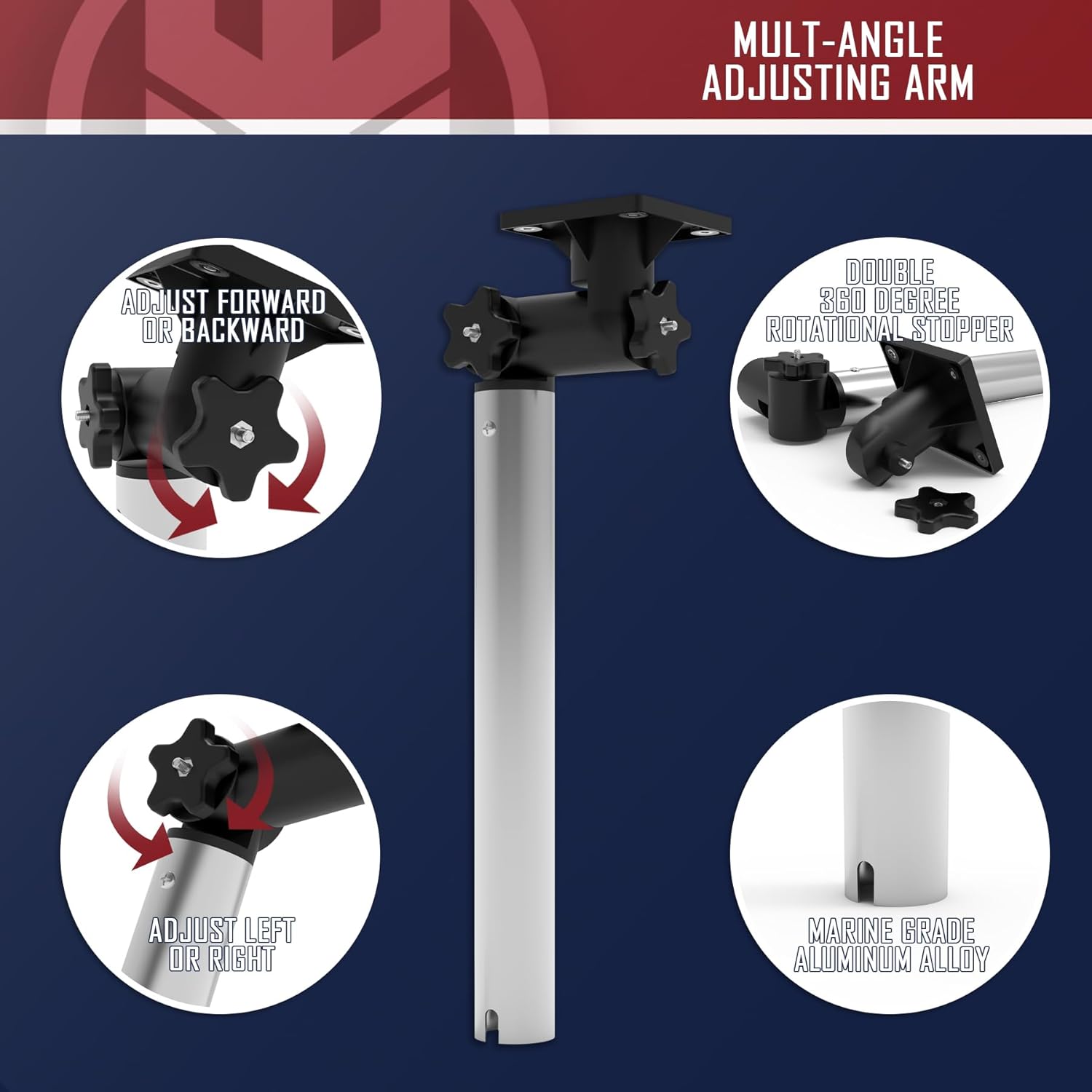 KNINE OUTDOORS Bait Cutting Board for Boat, Boat Cutting Board, with Rod Holder Mount Plier Storage and Knife Slot, for Fish Cleaning Station Fishing Fillet Table, Boat Accessories Marine