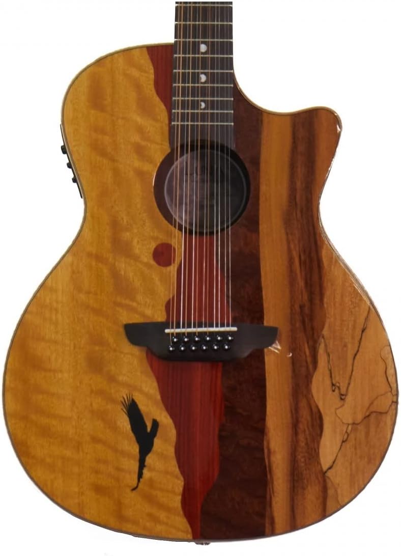 Luna Vista Eagle 12-String Cutaway Acoustic Electric Guitar with Case