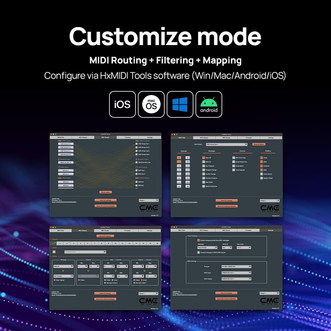 CME H4MIDI WC + WIDI Core - Advanced USB host MIDI Interface + WIDI Premium Bluetooth MIDI