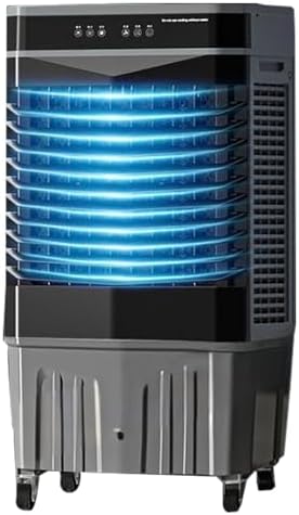 Evaporative Air Cooler with Remote, Evaporative Coolers, 120° Oscillating, 3 Speeds, 4 Ice Packs, Portable Swamp Cooler Air Conditioner(80x35x45 cm/31x14x18 in)