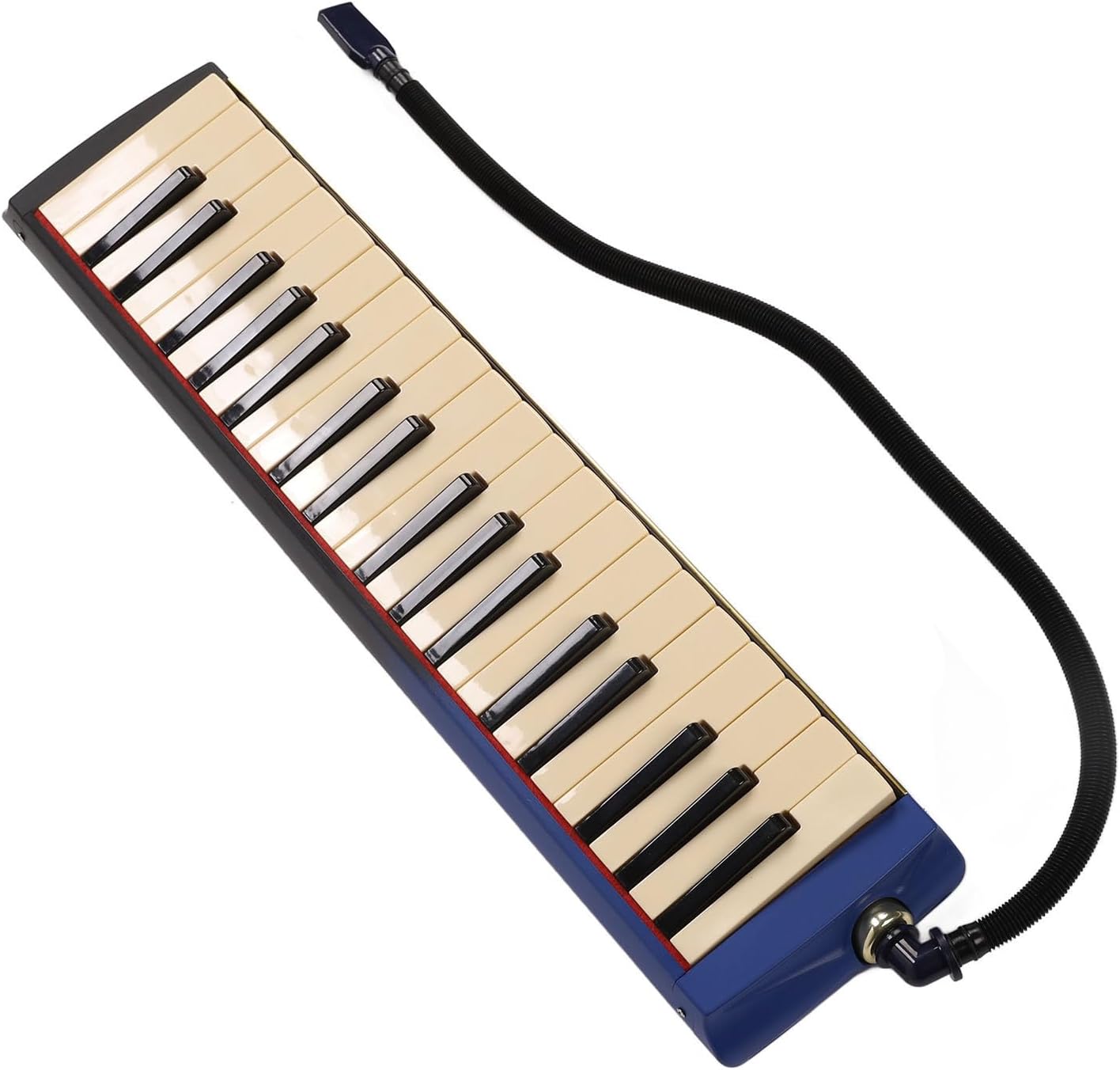 37 Key Melodica Instrument Piano, Professional Air Keyboard with Double Soft Tubes, 2pcs Mouthpiece, ABS Material, Complete Set with Carrying Bag for Beginners and Music Performanc