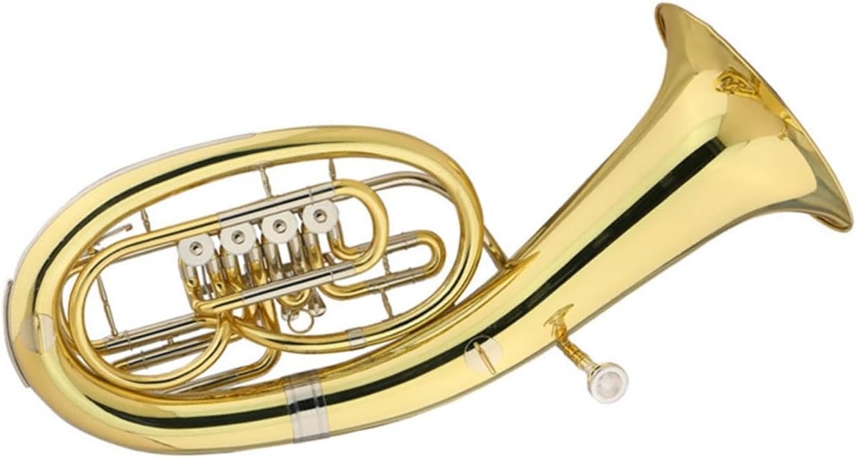 Flat Key Euphonium Professional Performance Horn Changer Gold Euphonium All-brass Instrument
