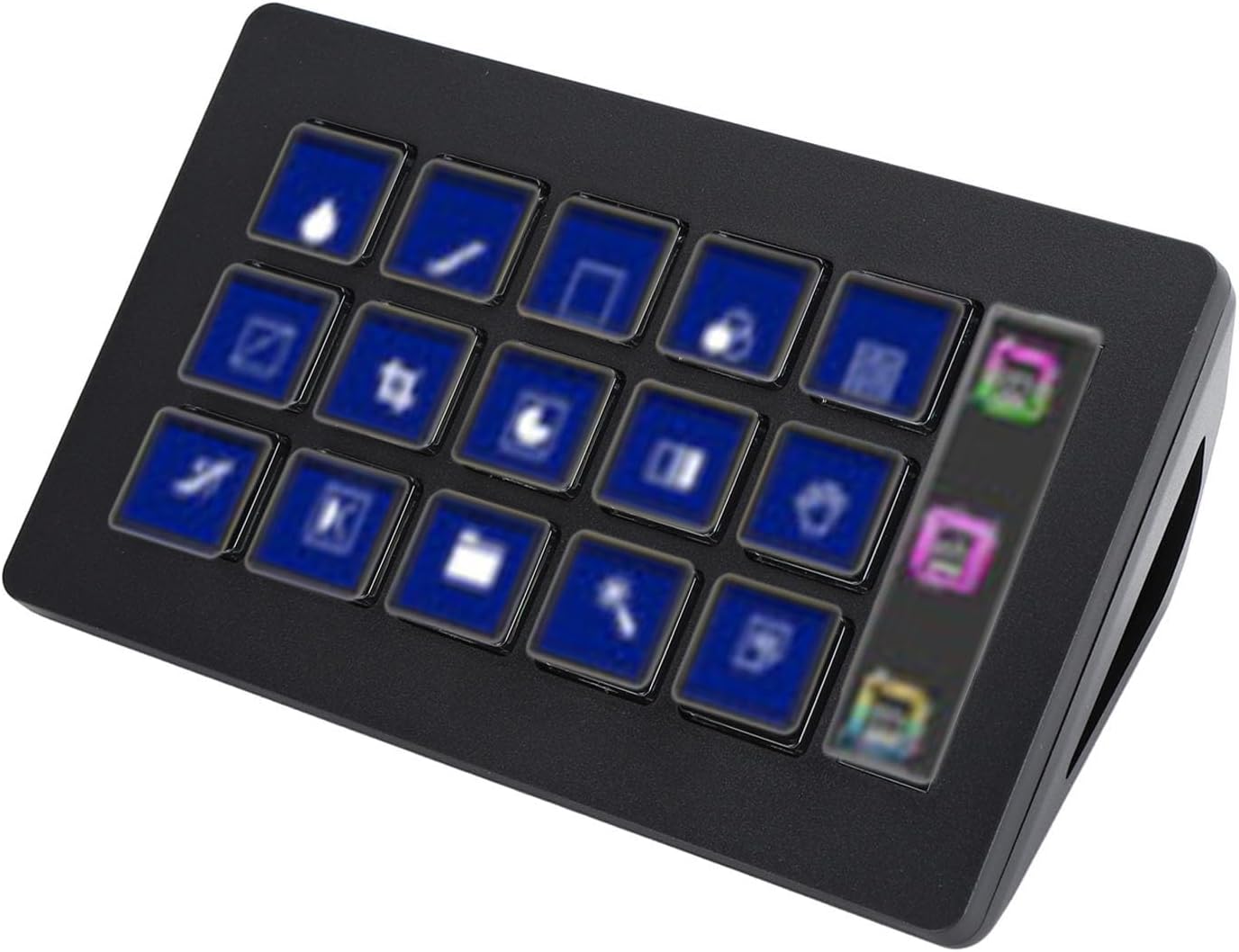 15 Keys LCD Custom Keyboard, Streaming Studio Controller Keypad for 4KCU, for OBS, for, for, for, for Discord, for Spotify
