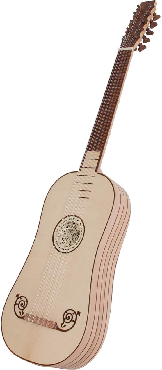 Includes: Roosebeck Baroque Acoustic Guitar 5-Course W/Gig Bag + Baroque Guitar String Set