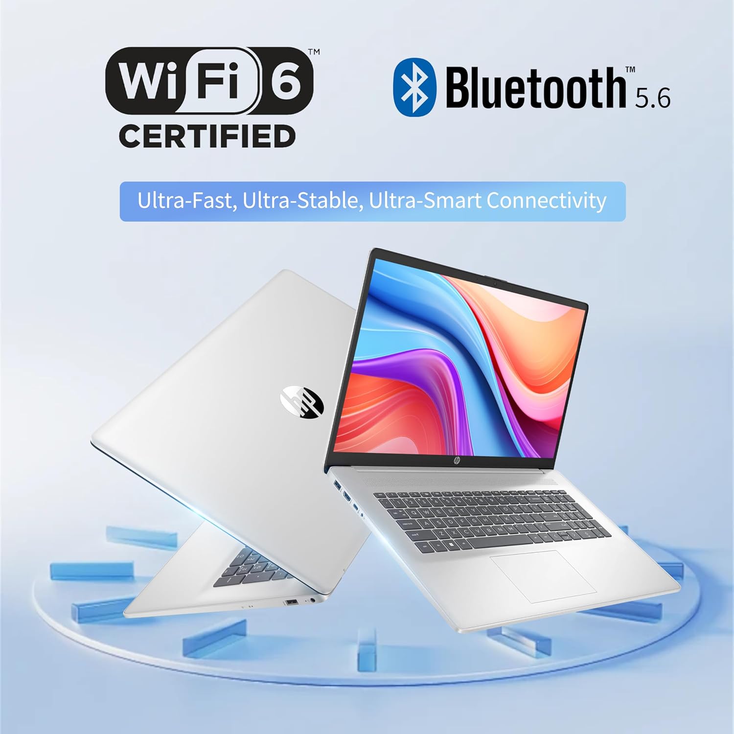 HP 17 Laptop, 17.3'' Touchscreen Display, Intel Quad-Core N200 Processor, 16GB RAM, 512GB SSD+128GB SSD, Webcam, Number Keypad, Windows 11 Home, Fatcayes Accessory, Warm Gold (Renewed)