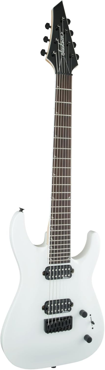 Jackson JS Series Dinky JS32-7 - Snow White with Amaranth Fingerboard