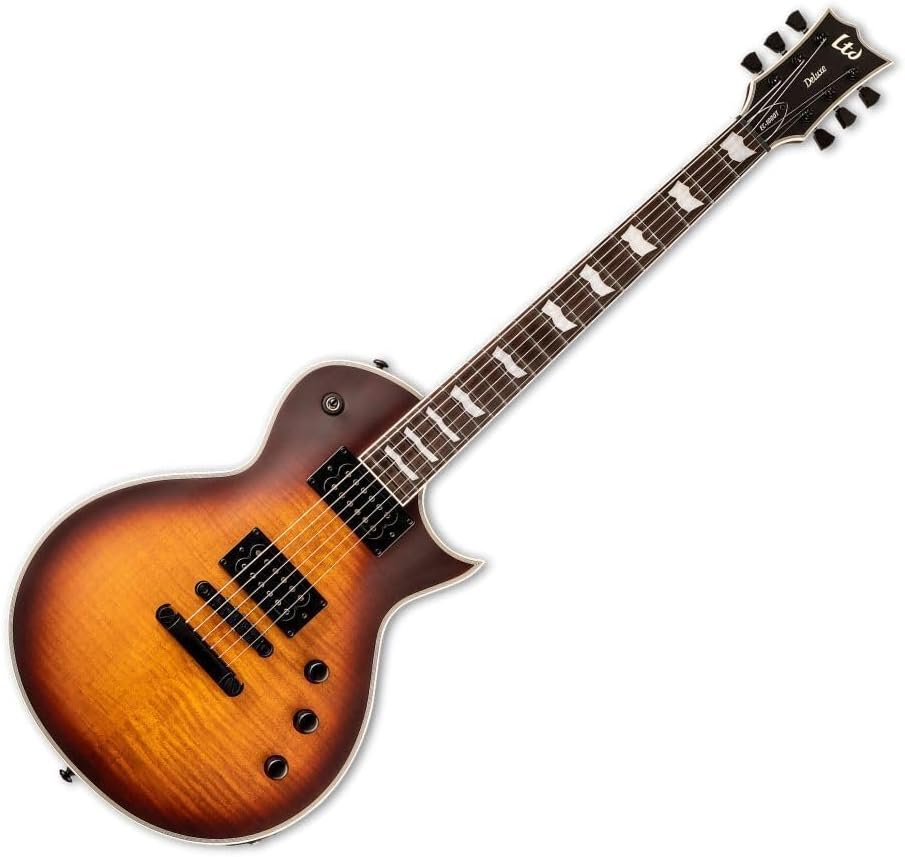 ESP LTD Deluxe EC-1000T CTM Electric Guitar, Tobacco Sunburst Satin