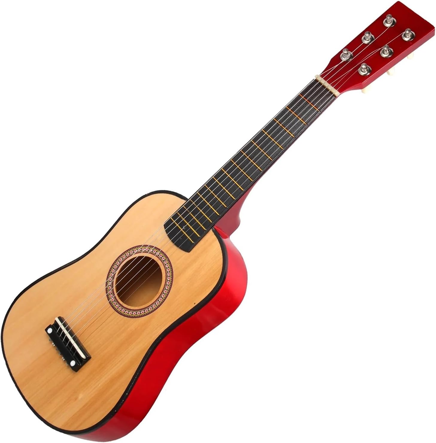 23 Inch Folk Guitar Beginner Music Instrument 6-String Guitar (Pink) Guitars (Color : Pink, Size : 23 Inch)