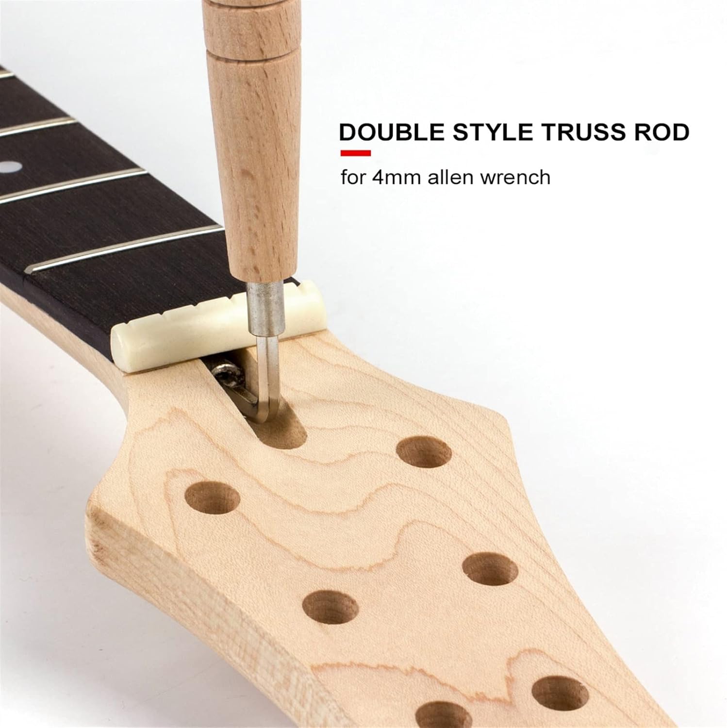 Electric Guitar Neck 22 Frets Maple 25.51 Inch Bolt On with Truss Rod Matt Finished Guitar ​Neck Replacement (Color : 01)