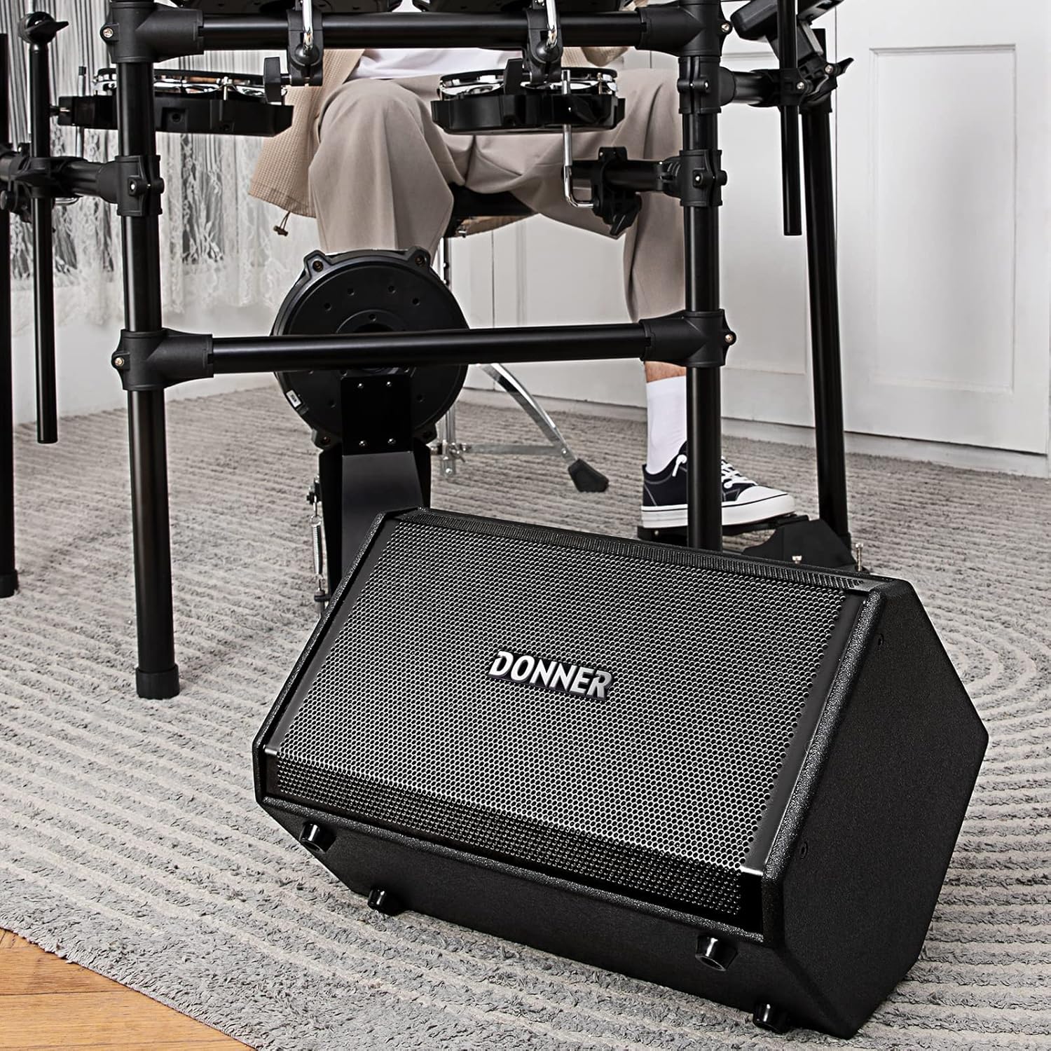 Donner Electric Drum AMP, 80-Watt Wireless Electronic Drum Amplifier Professional DDA-80