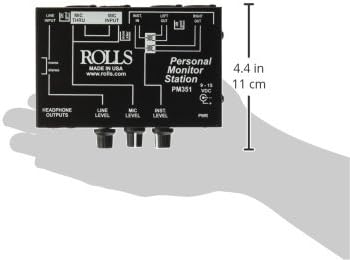 Rolls PM351 Personal Monitor Station,Black