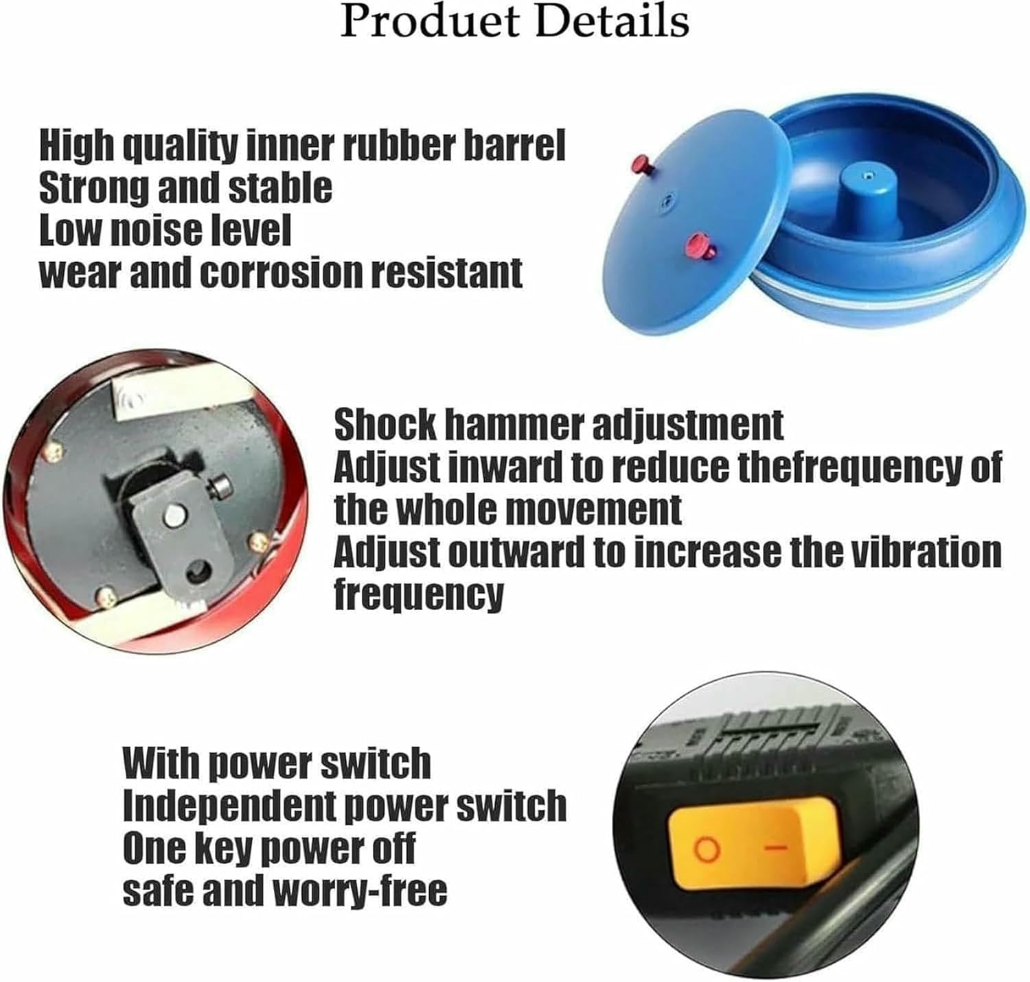 Vibrating Polishing Drum, Sleeve Polisher, Jewelry Accessories Vibration Polishing Machine, For Grinding And Polishing Workpiece Surface, Strong And Stable