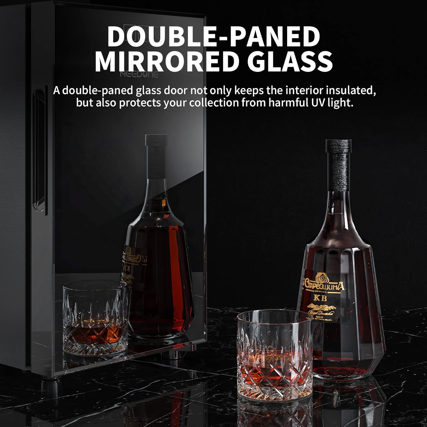 NEEDONE 300 Count Electric Cabinet, Made with Spanish Cedar Wood Shelves & Drawer with Hygrometer, LED Lighting, Cooling Function, Gift for Men