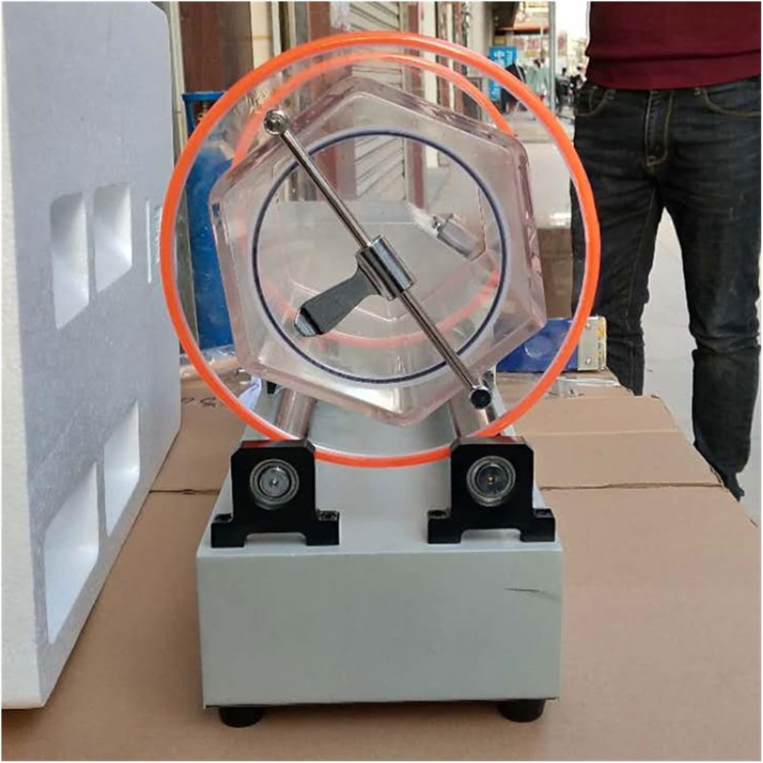 Jewelry Polisher, Gemstone Polishing Kit Barrel Machine Four Speed Setting Work Coin Cleaning Time and Large Jewelry Equipment,Jewelry Polishing Machine