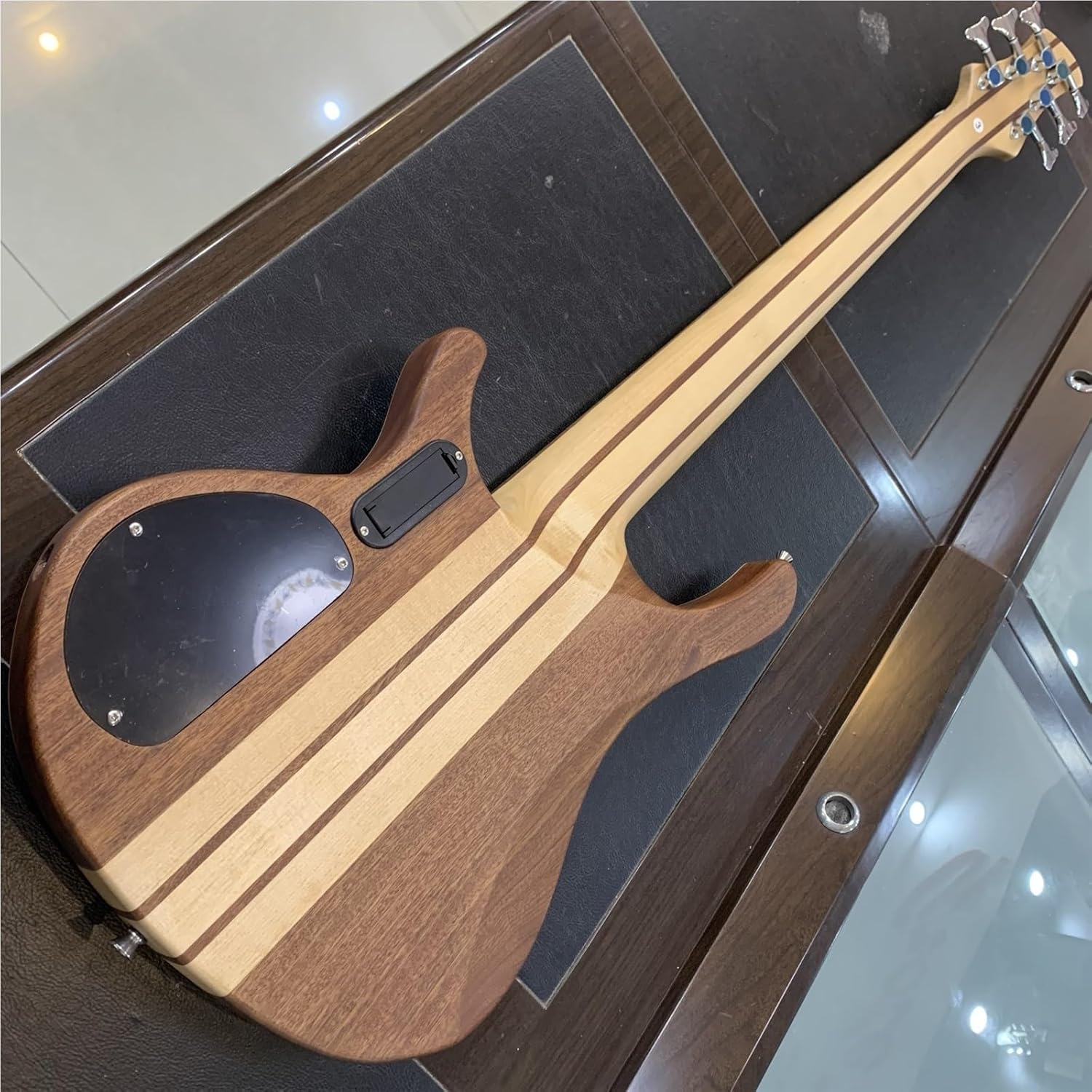 Beginner Electric Guitar Kits Five String Electric Bass Tree Burl Solid Wood Single Board Amplification Circuit Neck Sandwich Body