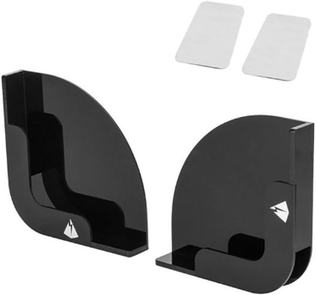 Home shelves Record Display Holder Flexible Shelf Wall Mount Adjustable Sturdy Acrylic Floating Brackets Anti-falling Design With Doub(Black)