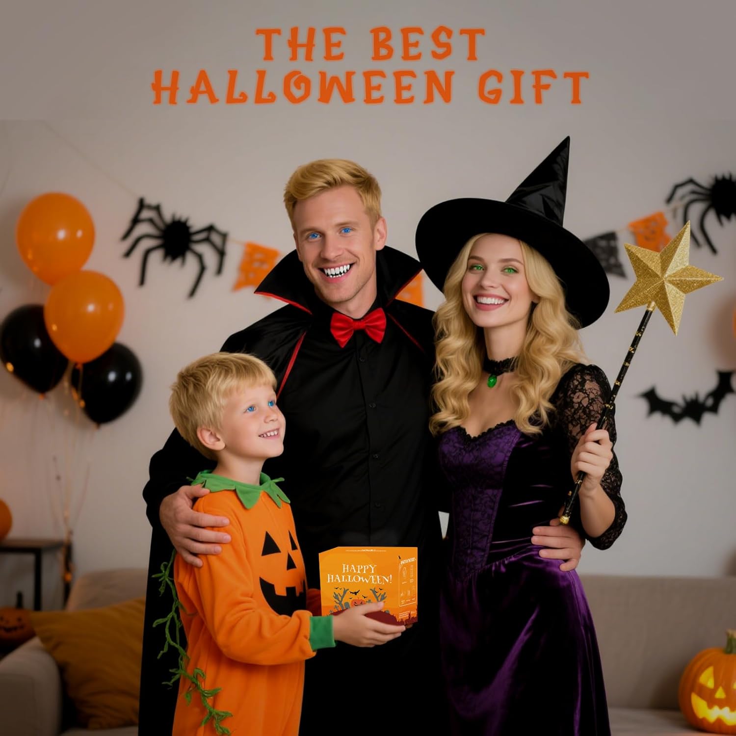 eMACROS 1/2 Mile Range Solar Driveway Alarm (Halloween Limited Edition), Halloween Decorations Motion Detector– Rechargeable Base Station with Spooky Halloween Music, Idea Gifts for Homeowners