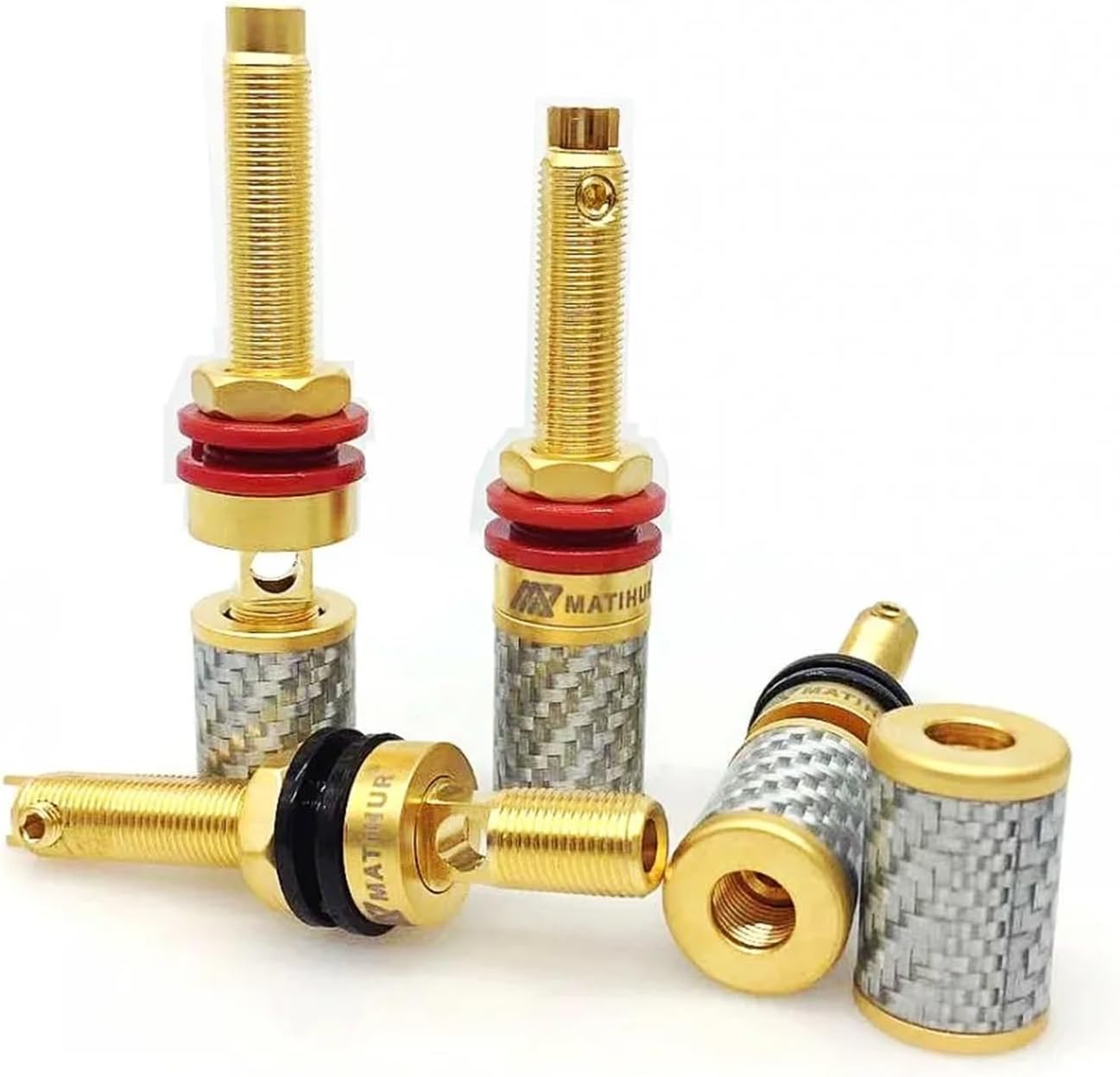Pure Copper Gold Speaker Socket Audio Speaker Connector Amplifier Terminal Binding Post Banana Socket Connector