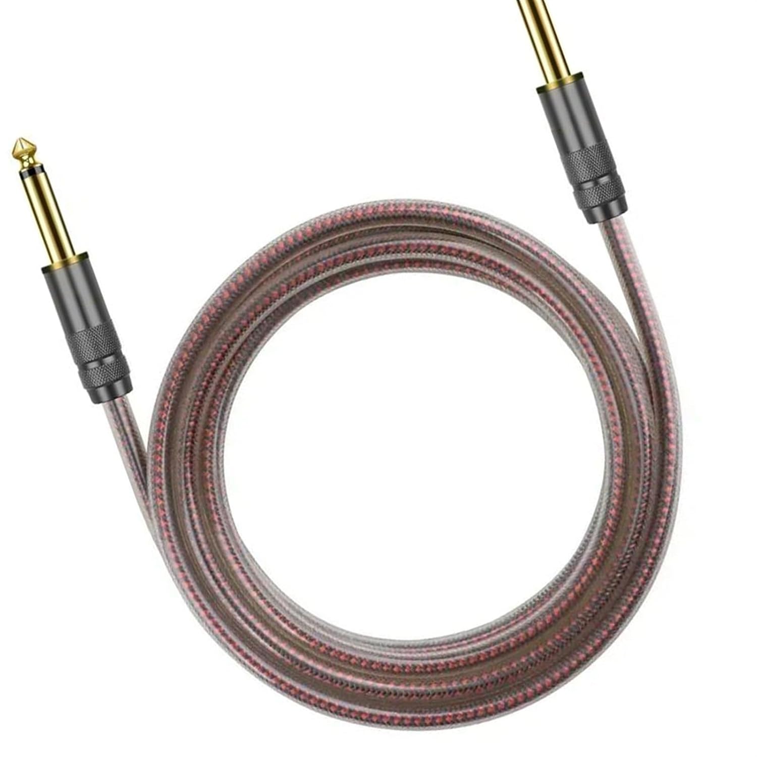 TSTS Guitar Audio Cable 6.35 Guitar Instrument Cable 1/4 Inch Cord 6.35mm Mono Speaker Cable for Guitar Electronic Drum Amplifier Mixer(12m)