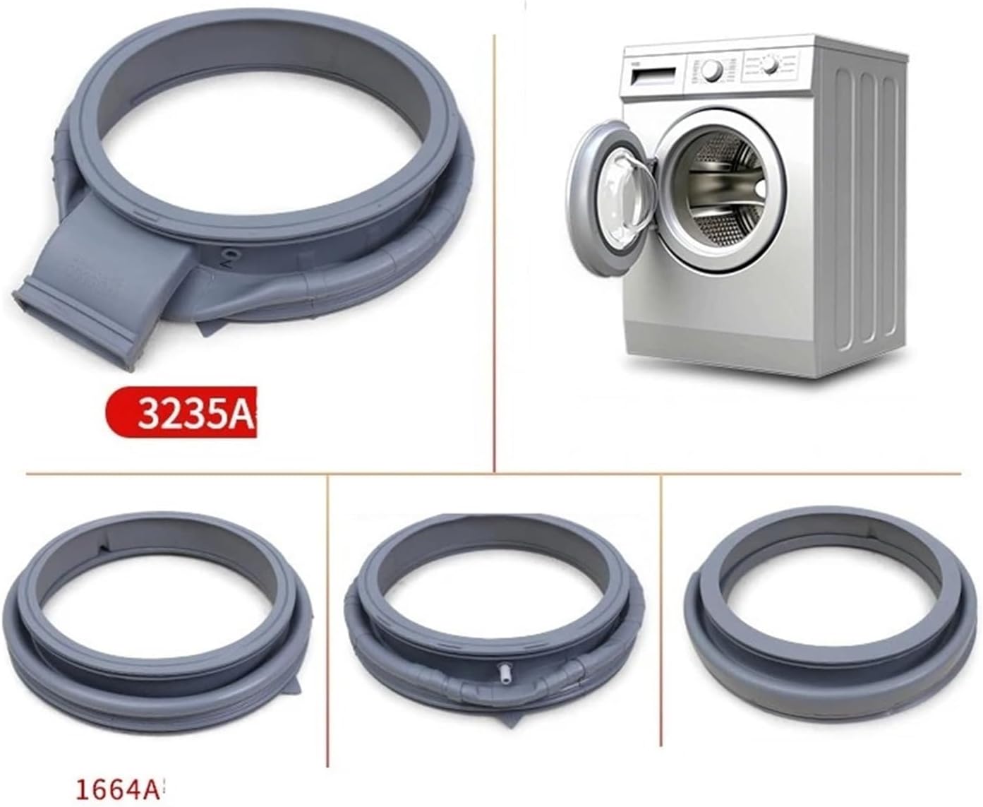 Drum Washing Machine Door Seal Sealing Ring Rubber Ring Leather Ring Window Pad Waterproof Ring，Compatible For Samsung(No. 10 03198D)