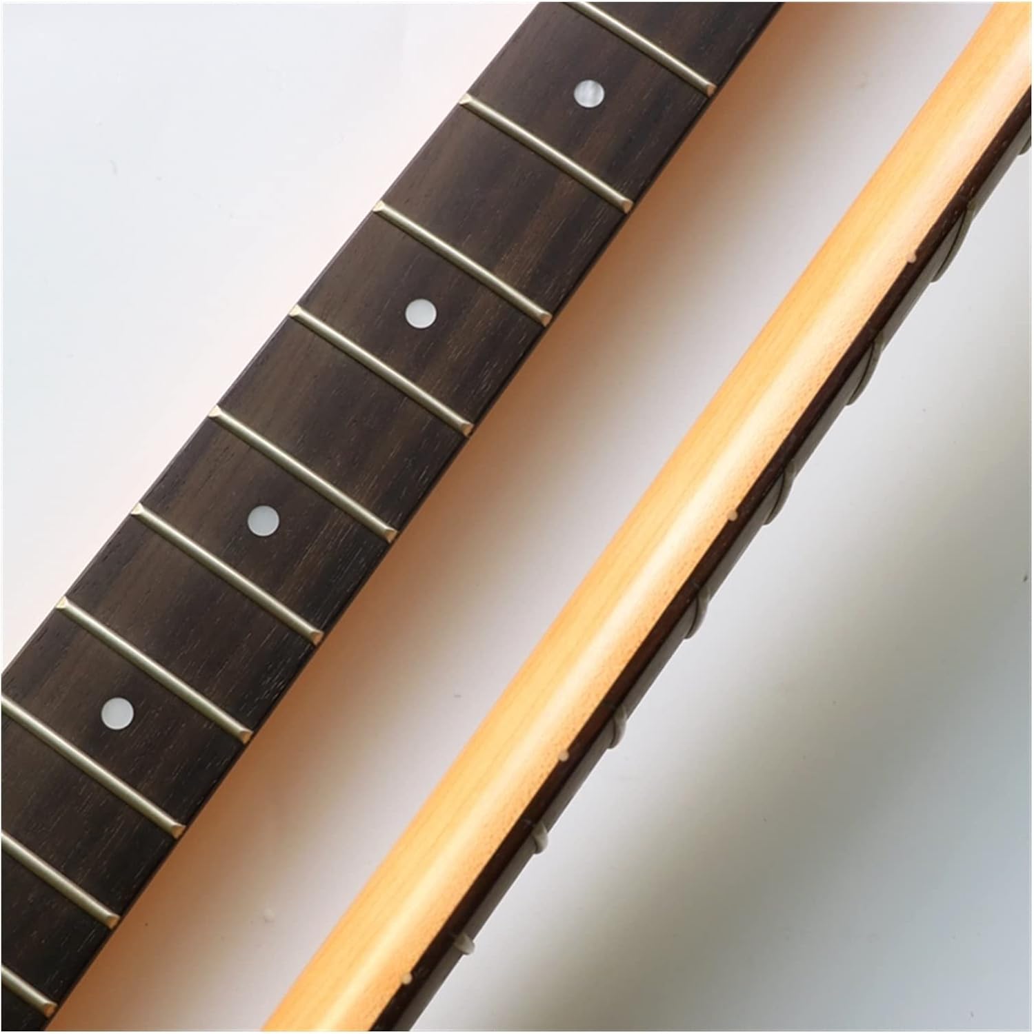 Maple 22 Frets Electric Guitar Neck Replacement Rosewood Fingerboard 1pc Unfinished Guitar Neck