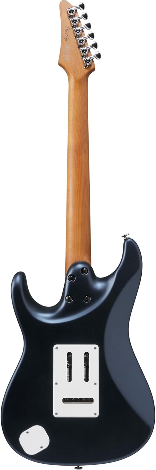 Ibanez AZ2203 Prestige 6-String Right-Handed Electric Guitar with Alder Body and Oval C S-Tech Wood Roasted Maple Neck (Dark Tide Blue Flat)