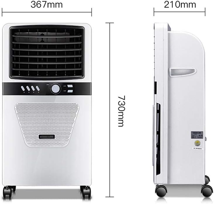Portable Air Conditioner Fan Air Cooler Air Conditioner Portable Evaporative Small Misting Noiseless Personal Fan Humidifier Fan Bladeless Quiet for Office, Dorm, Room(Free Ice Tray)