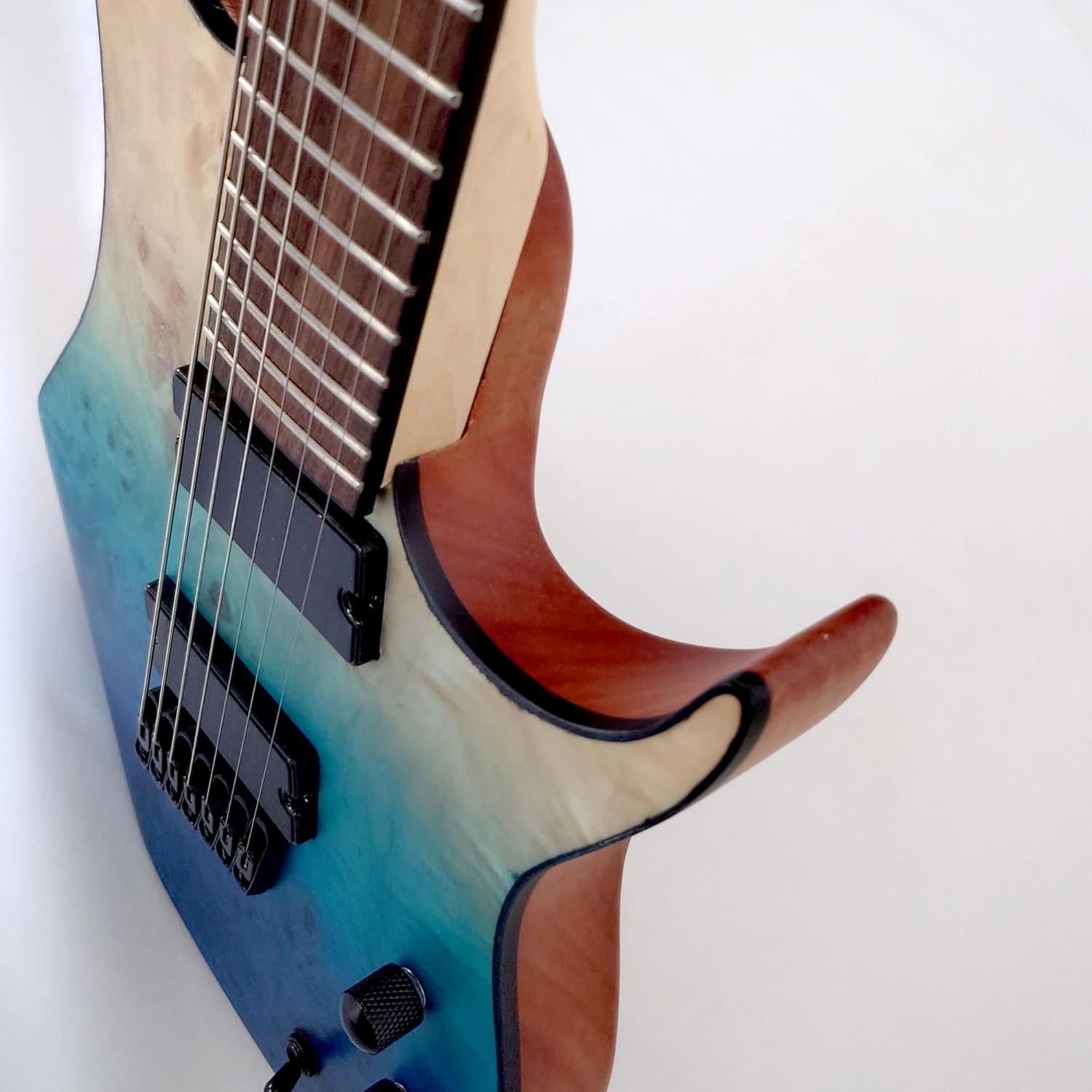 Generation Pro Hand Made Fanned Fret 7 String Electric Guitar, 8 String Guitar with Stainless Steel, FretQuilt Maple Top (7 string)