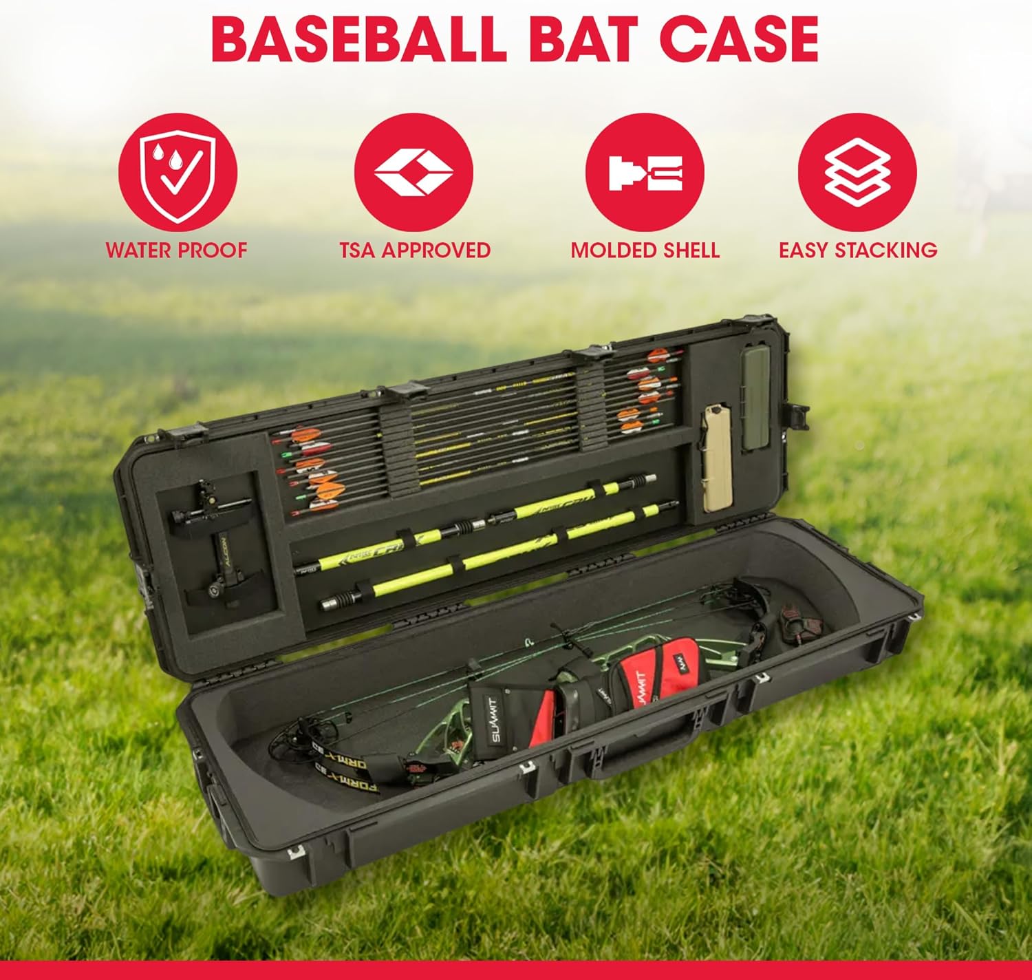 SKB Cases 2SKB-4009 Hard Exterior ATA 300 Category 1 Waterproof Short Double Rifle Transport Case