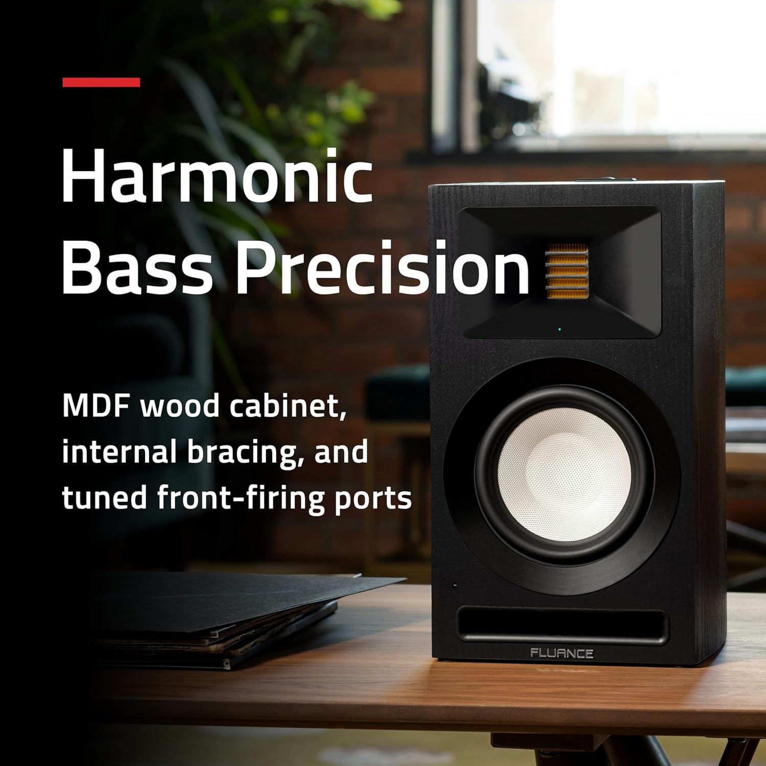 Fluance Ri71 Reference Stereo Powered Bookshelf Speakers with High Performance AMT Tweeters, 5